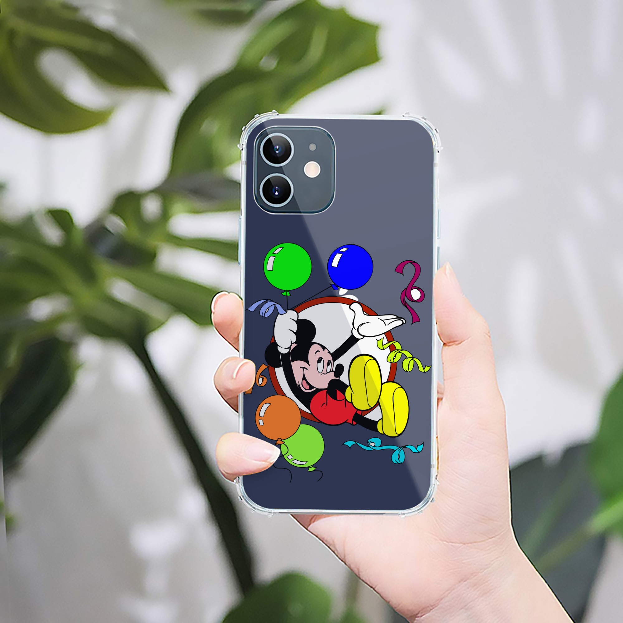 （画像用） ミッキーマウス Mickey Mouse 【iPhone 12シリーズ対応】透明スマホケース（クリアソフトケース）